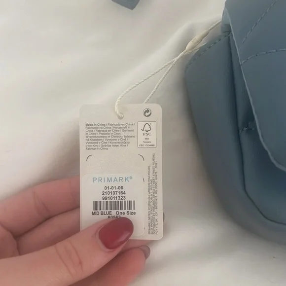 Primark Blue & Gold Quilted Purse - Picture 8 of 11